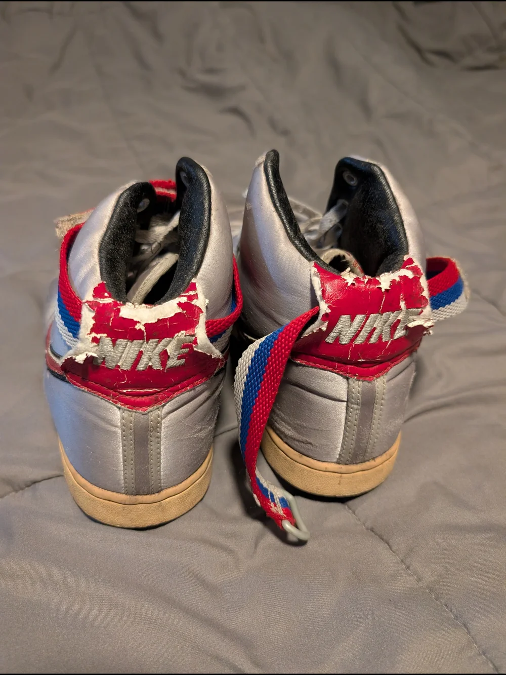 Nike VANDAL HIGH SUPREME with Red Swoosh and Blue-Red Ankle Strap
